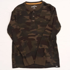 Eddie Bauer button Henley long sleeve shirt